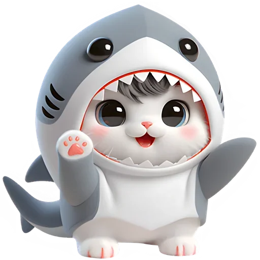 Sticker SharkyCat_by_MoiStikiBot - 1