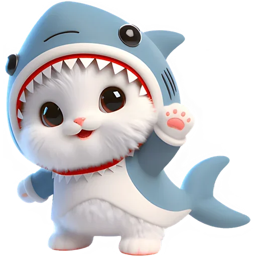 Стикер SharkyCat_by_MoiStikiBot - 1