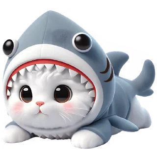 Стикер Пушистые акулы @MoiStikiBot - 2