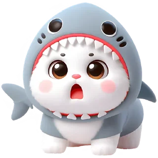 Стикер Пушистые акулы @MoiStikiBot - 9