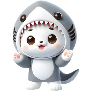 Стикер Пушистые акулы @MoiStikiBot - 7