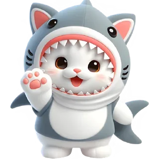 Стикер Пушистые акулы @MoiStikiBot - 4