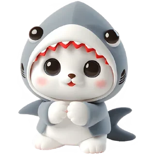 Стикер Пушистые акулы @MoiStikiBot - 3