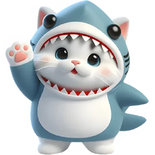 Стикер Пушистые акулы @MoiStikiBot - 6