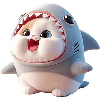 Стикер Пушистые акулы 3 @Nyasticks - 7