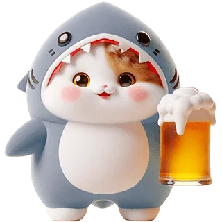 Стикер Пушистые акулы 3 @Nyasticks - 0