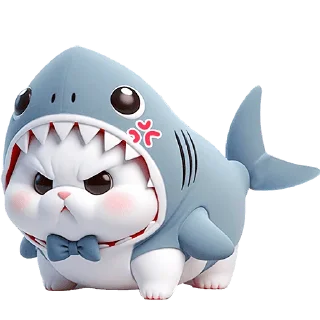 Стикер Пушистые акулы 3 @Nyasticks - 4