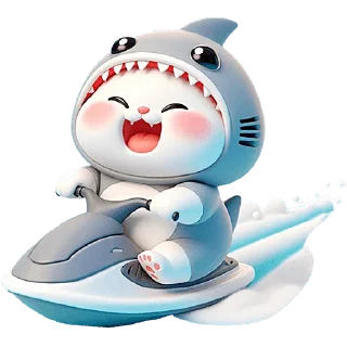 Стикер Пушистые акулы 3 @Nyasticks - 6