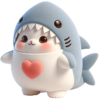 Стикер Пушистые акулы 3 @Nyasticks - 3