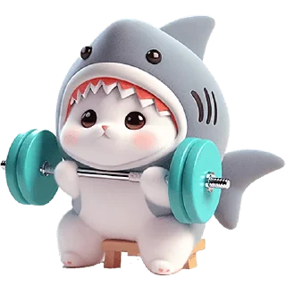 Стикер Пушистые акулы 3 @Nyasticks - 9