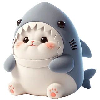 Стикер Пушистые акулы 3 @Nyasticks - 11