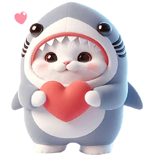 Стикер Пушистые акулы 3 @Nyasticks - 5