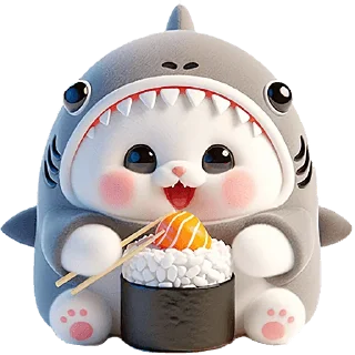 Стикер Пушистые акулы 3 @Nyasticks - 1