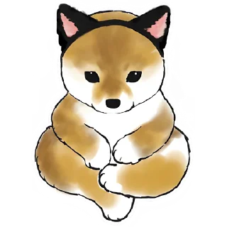 Стикер Шиба и Нян @Nyasticks - 7