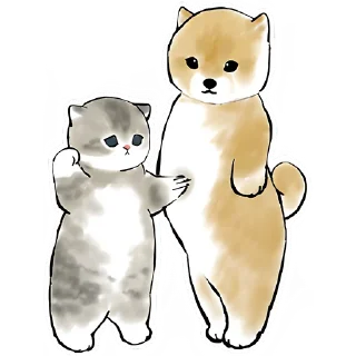 Стикер Шиба и Нян @Nyasticks - 4