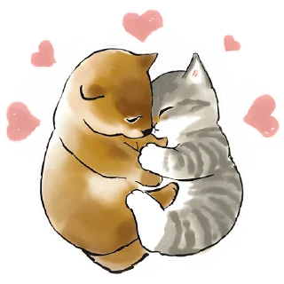 Стикер Шиба и Нян @Nyasticks - 1