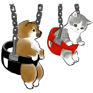 Стикер Шиба и Нян @Nyasticks - 3