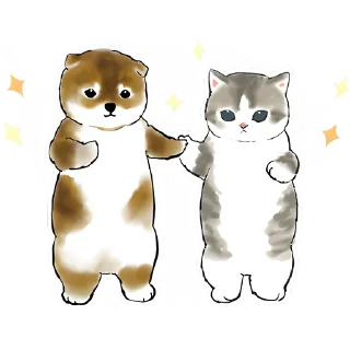 Стикер Шиба и Нян @Nyasticks - 8