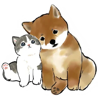 Sticker Шиба и Нян котик @TgSticker - 8