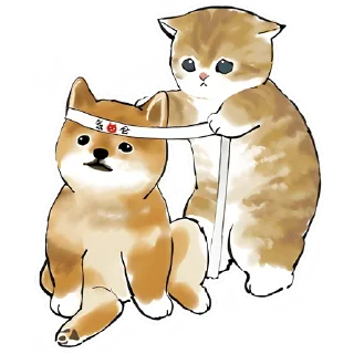 Sticker Шиба и Нян котик @TgSticker - 9