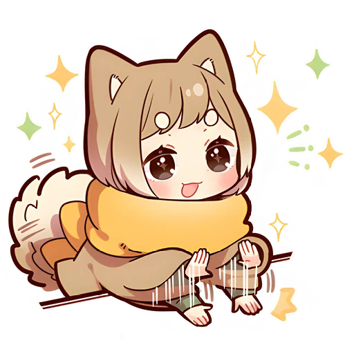 Sticker Щенок Шиба @nyasticks - 9