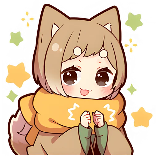 Sticker Щенок Шиба @nyasticks - 1