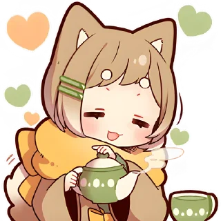 Sticker Щенок Шиба @Nyasticks - 1