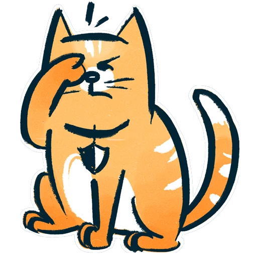 клипарт кошка рисование