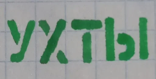 handwriting green font
