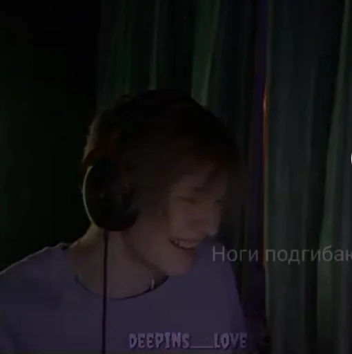 headphones person human face