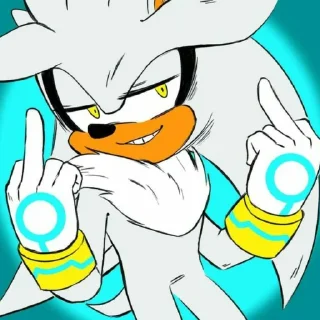 Стикер Silver the hedgehog by @sonic_the_hednehog - 0