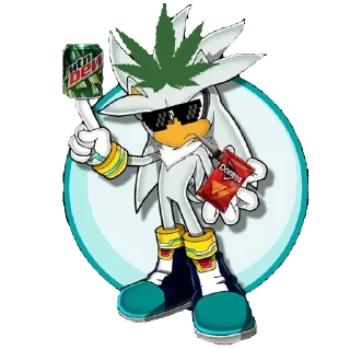 Стикер Silver the hedgehog by @sonic_the_hednehog - 2