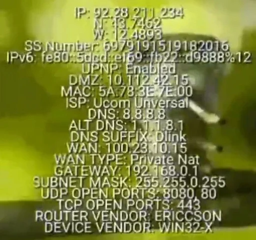 text screenshot green