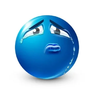 Sticker Синий смайл 😨 - 7