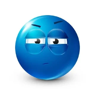 Sticker Синий смайл 😨 - 2