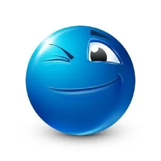 Sticker Синий смайл 😨 - 9