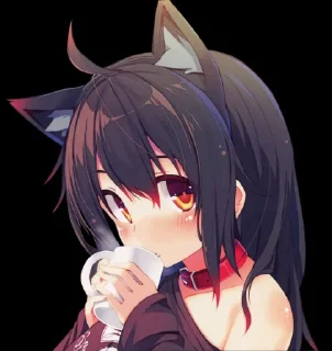 Стикер Sipping tea - 7