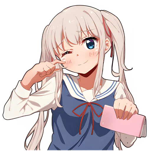 Sticker Школьница-тян @nyasticks - 6