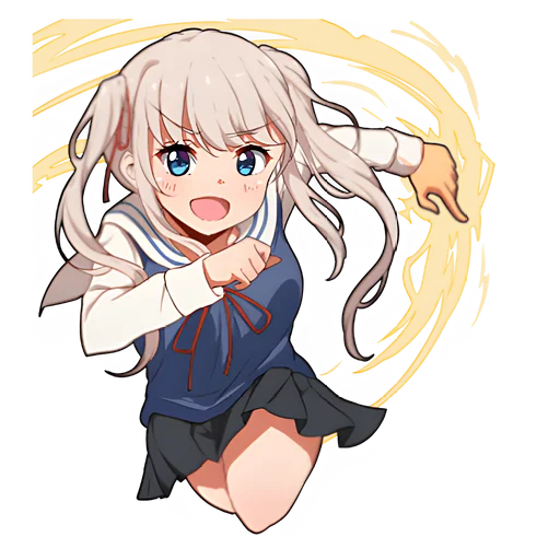 Sticker Школьница-тян @nyasticks - 2