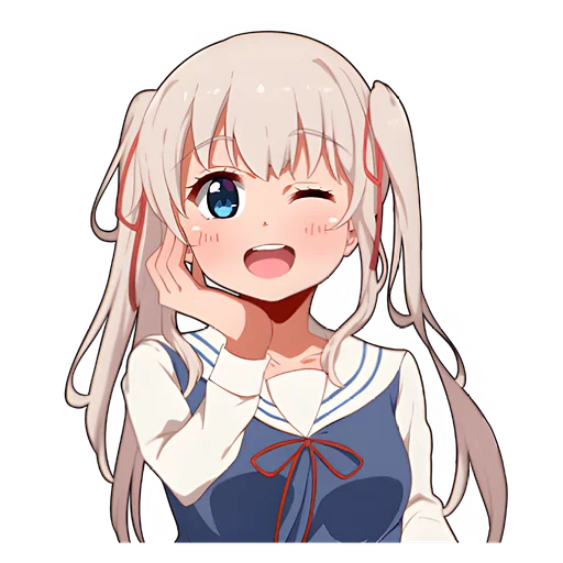 Sticker Школьница-тян @nyasticks - 1