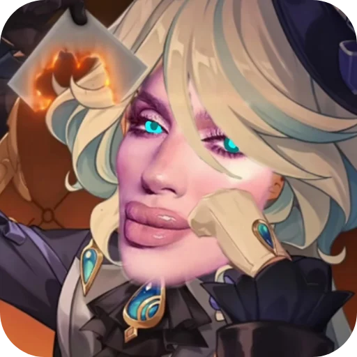 cartoon human face cg artwork