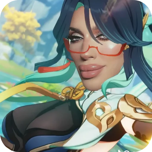 human face anime animated cartoon