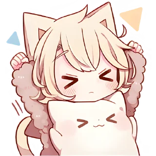 Sticker Сонный котёнок 2 @Nyasticks - 10