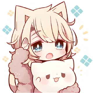 Sticker Сонный котёнок 2 @Nyasticks - 7