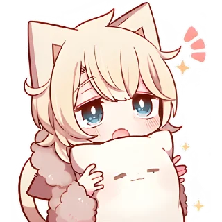 Sticker Сонный котёнок 2 @Nyasticks - 2