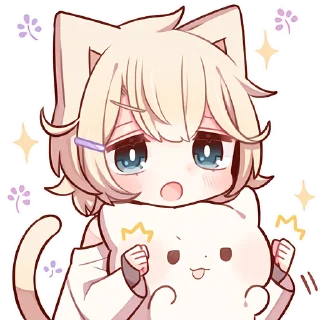 Sticker Сонный котёнок 3 @Nyasticks - 10