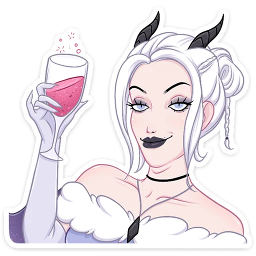 Стикер Снежа @nyasticks - 4