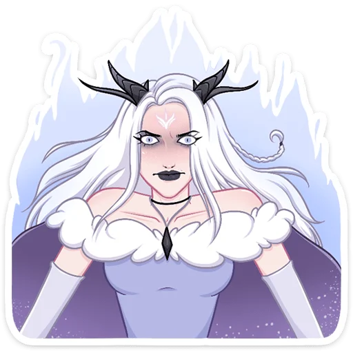 Стикер Снежа @nyasticks - 2