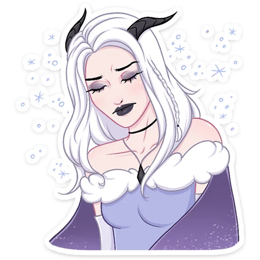 Стикер Снежа @nyasticks - 0