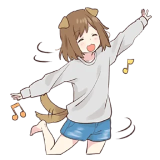 Стикер Собака-тян @nyasticks - 6